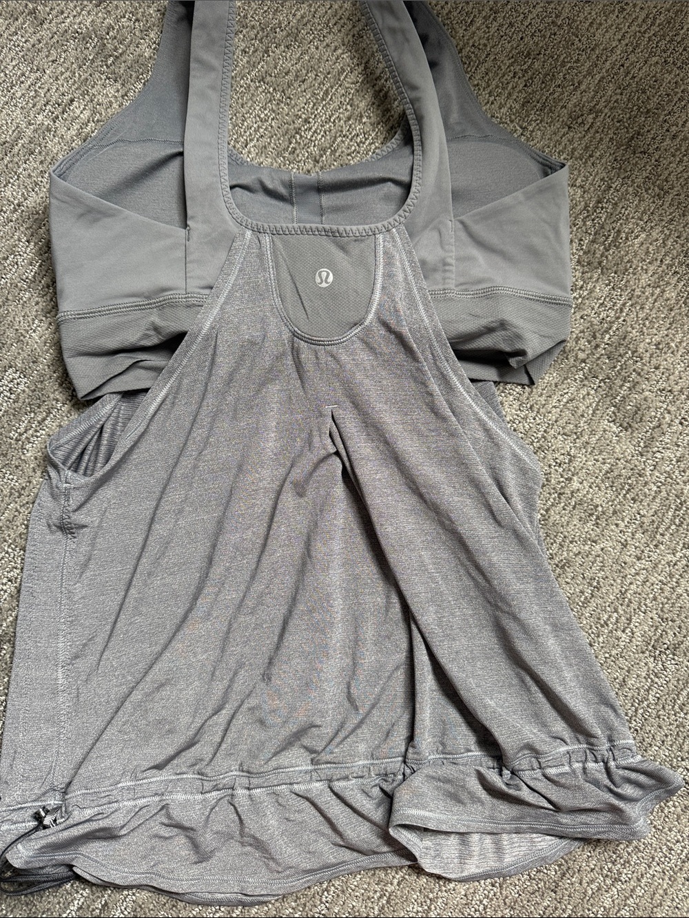 lululemon athletica Heather Gray Racerback Tank
